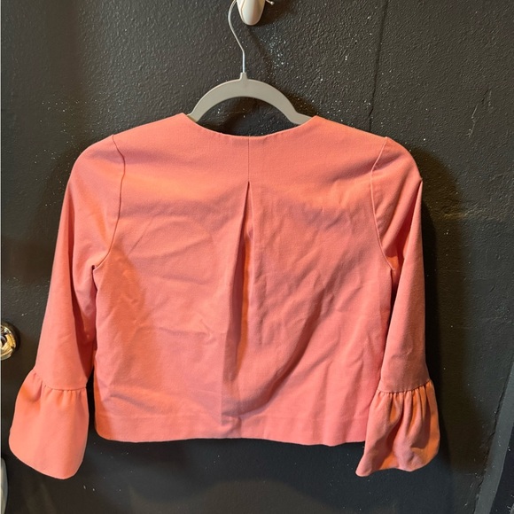 Janie and Jack Light Pink Zip Up Cropped Jacket - Picture 3 of 3